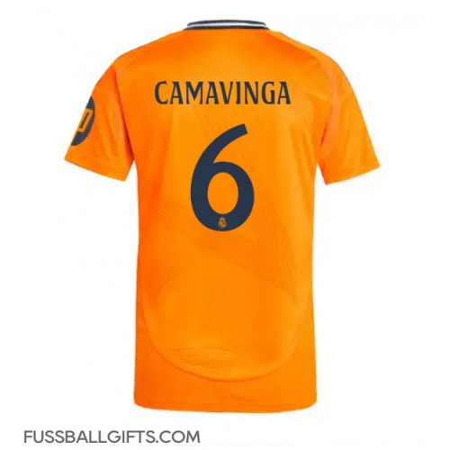 Real Madrid Eduardo Camavinga #6 Fußballbekleidung Auswärtstrikot 2024-25 Kurzarm